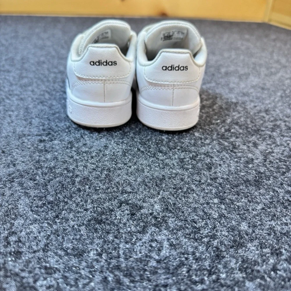 Adidas Grand Court I White Black Hook & Loop Sneaker Toddler Original Size 9K